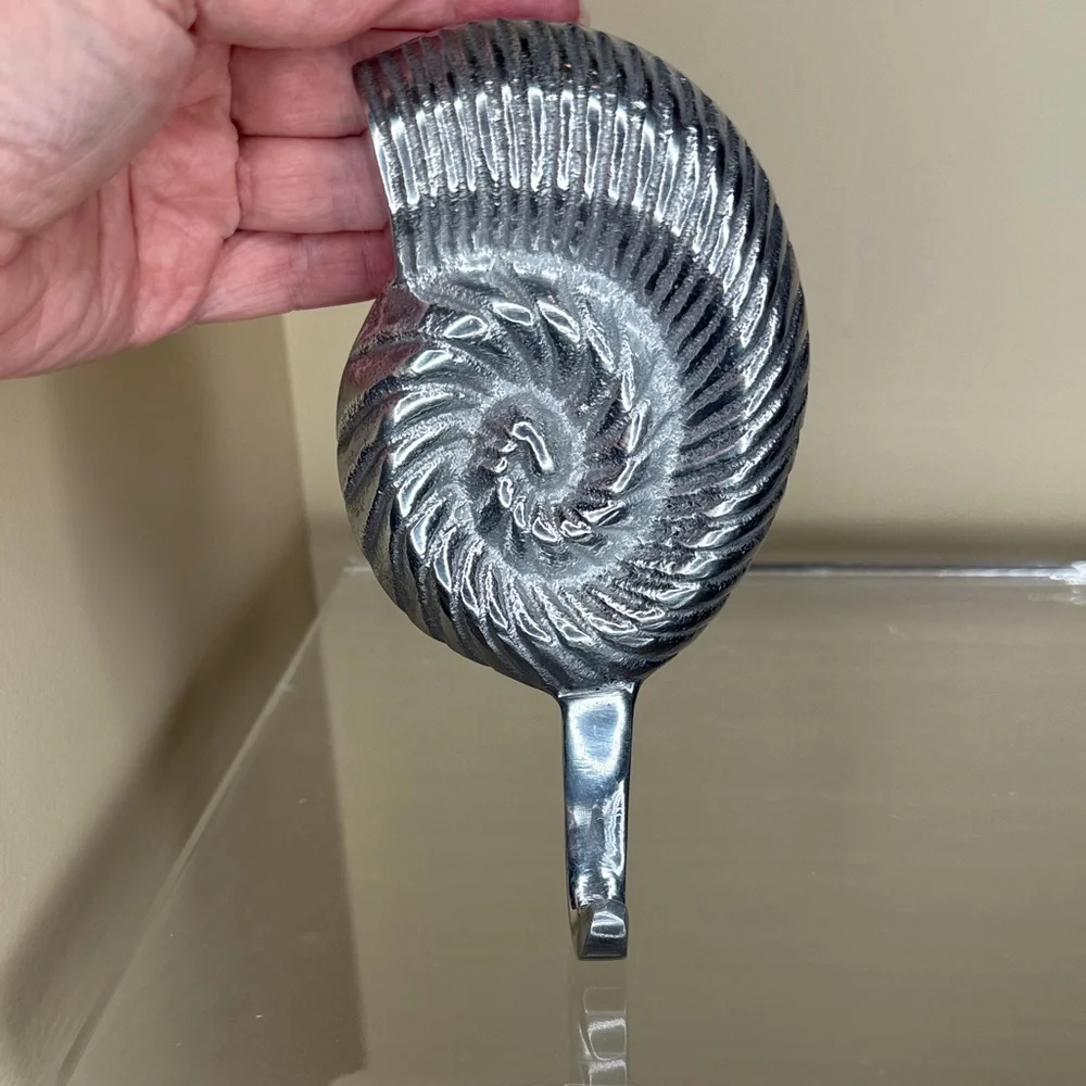Silver Nautilus Wall Hook